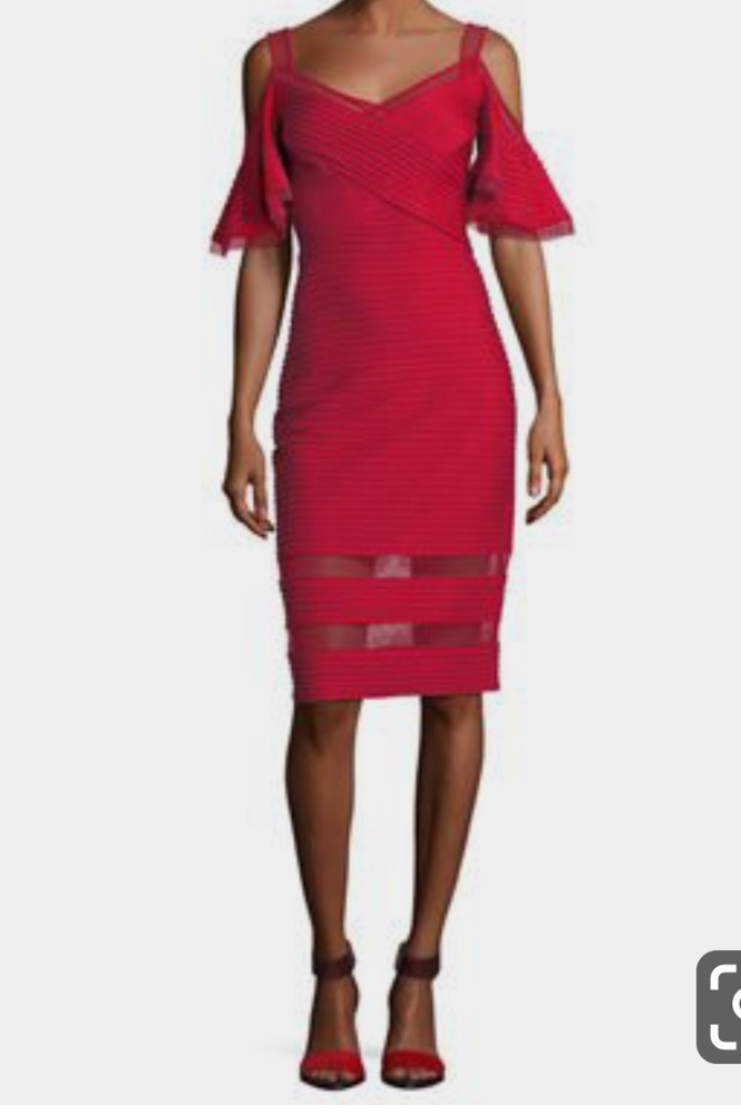 NWT Tadashi Shoji Pintuck Jersey Dress